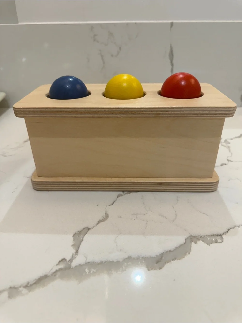 Monti Kids Wooden Push Box Montessori Toy
